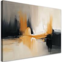 Paveikslas Ant Drobės, Abstract Black and Gold Glamour