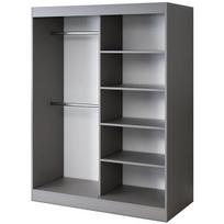 Atvira spinta 150 x 200 cm Antracito matinis Atvira spinta TROY su 4 lentynomis ir 2 pakabų strypais