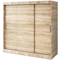 Stumdomoji spinta su lentynomis ir pakabų strypais „Belvedo“ „Gold“ „Sonoma Oak“ 200 x 200 cm komplektas