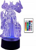 3d Led Lampa "optimus Prime" su 16 spalvų ir pulteliu
