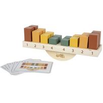 Švietimo žaislas - SMALL FOOT COMPANY - Montessorio pusiausvyros žaidimas - FSC mediena - 16 spalvotų blokų - 3 metai ir daugiau