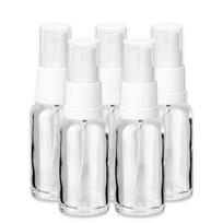 Stiklinis 30 ml buteliukas su baltu purkštuku, 5 vnt. rinkinys