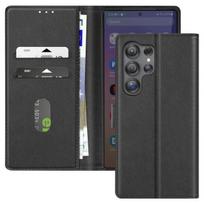 Telefono dėklas - Samsung - S25 Ultra - Piniginė - Vaizdo laikiklis - Juodas