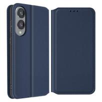Samsung Galaxy S25 Edge dėklas - Naktinė mėlyna - Magnetinė sagtis - Vaizdo laikiklis - Kortelių skyreliai