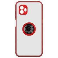 Coque - AVIZAR - Samsung Galaxy Xcover 6 Pro - Dviejų medžiagų - Raudona - Metalinis žiedas