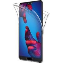 Huawei P20 PRO dėkliukas - Gumos TPU visiškai skaidrus apsauginis priekinis ir galinis minkštas silikoninis Phonillico® dėklas