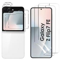 Grūdintas Stiklas - PHONILLICO - Samsung Galaxy Z FLIP 7 FE - Ekrano Apsauga - Kameros Apsauga - 4 Vnt. Rinkinys