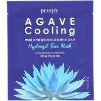5 Petitfee Agave vėsinančių hidrogelinių veido kaukių rinkinys