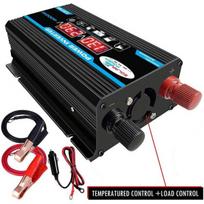 12V 220V grynos sinusinės bangos keitiklis 4000 W grynos sinusinės bangos galios keitiklio transformatorius su nuotolinio valdymo pultu ir dviem kintamosios srovės maitinimo lizdais, skirtais RV automobilių sunkvežimių maitinimo lizdams – dviguba kintamoj