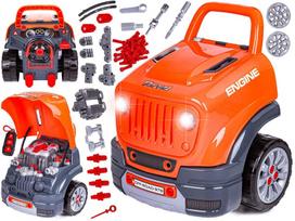 Jaunojo mechaniko komplektas su automobiliu, 61 el.