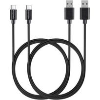 Lot 2 laidų Sennheiser Momentum 3 Wireless/Momentum 4 Wireless - 1 metro juodas usb-c laidą Phonillico