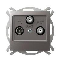 "Ospel Impresja" gamykla - RTV-SAT dvigubas lizdas GPA-Y2S/m/23, tytan