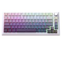 75 % Individualizuota mechaninė klaviatūra, žaidimų klaviatūra su tarpiklių konstrukcija ir „hot-swap“ funkcija, palaiko RGB apšvietimą, turi garsumo reguliavimo rankenėlę, „Starry“ violetinė ir balta (kontūrinė)