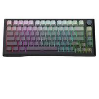 75 % „Custom Mechanical Keyboard“ – žaidimų klaviatūra su „hot-swap“ funkcija, pagaminta naudojant tarpiklių konstrukciją, su RGB apšvietimu ir garsumo reguliavimo rankenėle, „Midnight Sun“ (Contour)