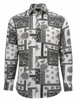 Radwa Marškiniai 'Men's Viscose multicolor pattern shirt' natūrali balta