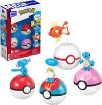 Mega Pokemon Jct42 Vandens tipo komanda, 4 kamuoliukai, 4 figūrėlės