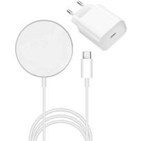 Indukcinis įkroviklis + sektoriaus įkroviklis, suderinamas su magsafe, skirtas iPhone 17/17 AIR/17 PRO/17 PRO MAX/17e/16e - Phonillico®