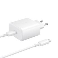 Originalus Samsung maitinimo įkroviklis USB-C į USB-C laidas Greitas įkrovimas 2.0 baltas