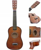 Medinė akustinė 6 stygų gitara vaikams Coffee 60 cm