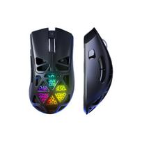 Aula SC620 žaidimų pelė, 2,4 GHz / USB-C / „Bluetooth“ belaidė pelė, RGB apšvietimas, programuojami mygtukai, Juoda