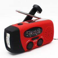 Alkūninis radijas su saulės baterijomis, žibintuvėlis ir 2000 mAh maitinimo blokas