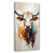 Paveikslas ant drobės, Spalvingi karvės imitacijos dažai, 50x100 cm