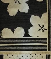 Elegantiškas dvipusis šalikas su aukso siūlais ir gėlių raštu 17193-uniw, unisize