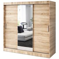 Stumdoma spinta - 200x200cm - Sonoma Oak - HUGO stumdoma spinta - 3 durų su 4 strypais