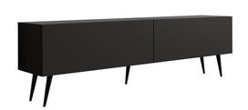 Baldai svetainei, 3XE LIVING, TV spintelė: matinė juoda, su juodomis kojelėmis, 170 × 52 × 32 cm, 1 vnt.