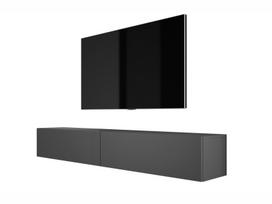 Baldai svetainei, 3XE LIVING, pakabinama TV spintelė: antracito spalvos, 2 sekcijos po 100 × 34 × 32 cm, 1 vnt.
