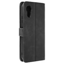 AVIZAR piniginės dėklas, skirtas Samsung Galaxy Xcover 7 – juodas – elegantiškas susiuvimas – vaizdo įrašų palaikymo funkcija