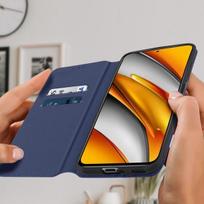 Housė - Xiaomi - Poco F3 / Mi 11i - Folio dėklas - Tamsiai mėlyna - Laikiklio funkcija - Magnetinė