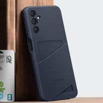 Coque - SAMSUNG - Galaxy A25 - Silikoninė - Integruota kortelės laikiklis - Naktinė mėlyna