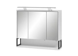 Veidrodinė spintelė su LED apšvietimu Limone, balta