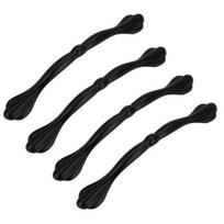 4 vnt. juodos spalvos 128 mm metalinės baldų rankenos