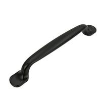 Juoda 128 mm metalinė baldų rankena