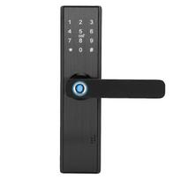 Išmanusis laikrodis „Tuya WiFi Smart Door Lock“ su pirštų atspaudų slaptažodžio IC kortele, jutikliniu ekranu, mechaniniu raktu, nuotolinio valdymo pultu, lengvas montavimas