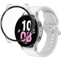 Samsung Galaxy Watch 5 44mm suderinama dėklas - Kietas apsauginis skaidrus dėklas su sustiprintu stiklu Phonillico®