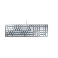 Cherry Kc 6000 Slim klaviatūra, Usb, Qwertz, sidabrinė