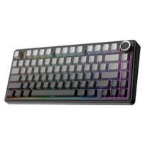 Aula F75 mechaninė klaviatūra, 75% trijų režimų belaidė karšto keitimo žaidimų klaviatūra, RGB, sukamoji rankenėlė, pilka