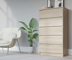Komoda 3xEliving DEMI su 5 stalčiais, 70 cm, spalva: Sonomos ąžuolas