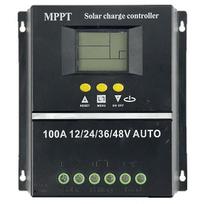 Pwm 100a 12v 24v 36v 48v automatinis saulės kolektorių įkrovimo valdiklis