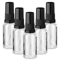 30 ml skaidraus stiklo buteliukas su purkštuvu ir dangteliu 5 Vnt.