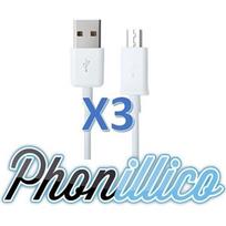 3 vnt. USB įkrovimo kabeliai, suderinami su Samsung Galaxy Xcover