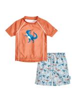 PLAYSHOES UV apsauga 'Dino' šviesiai mėlyna / tamsiai mėlyna / omarų spalva / balta