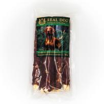 REAL DOG SNACKS žaliaminės odos ritinys su antiena, 500 g