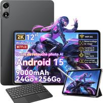 Planšetinis kompiuteris Oscal Pad 100 12" Android 15 2.4G+5G Wifi RAM 24GB ROM 256GB/SD 2TB 9000mAh 16MP+8MP Pilka + K1