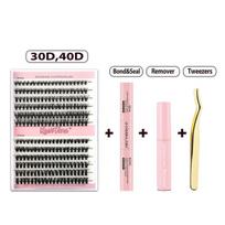 Dirbtinės blakstienos Clusters Lash Bond ir Seal Makeup, 240 vnt.