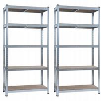2x Metalinės lentynos 180x90x30cm, 875kg apkrova, garažui/sandėliui