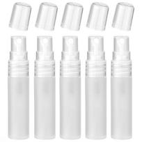 Plastikinis 5 ml buteliukas su užsukamu purkštuvu ir dangteliu, 5 vnt.